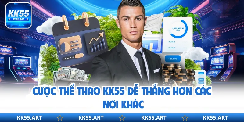 Cược thể thao KK55 dễ thắng hơn các nơi khác